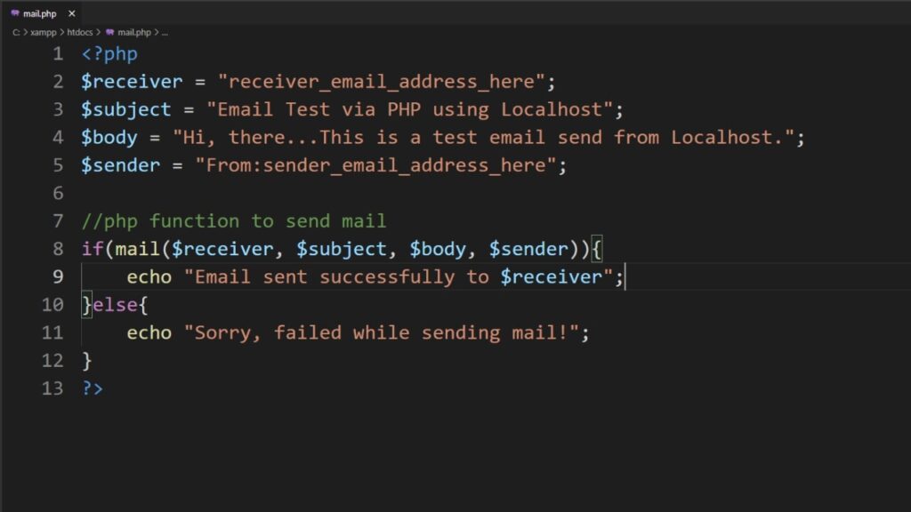 How to configure XAMPP to send Mail from Localhost in PHP