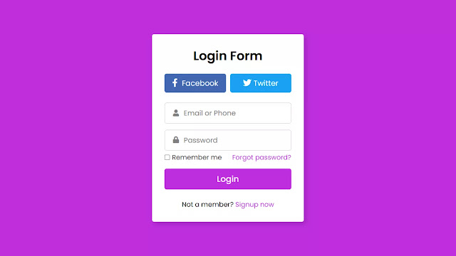 Login Form with Icons using only HTML & CSS