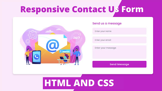 Responsive Contact Us Form In HTML & CSS