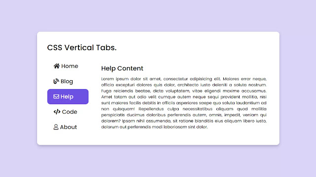 Tab Design using HTML & CSS