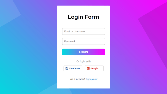Animated Login Form using HTML CSS & JavaScript