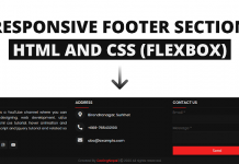 Responsive Footer Section Design with HTML & CSS Responsive Footer Section Design with HTML & CSS