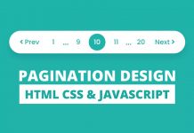 Pagination UI Design using HTML CSS & JavaScript Pagination UI Design using HTML CSS & JavaScript