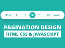 Pagination UI Design using HTML CSS & JavaScript