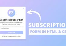 Email Subscription Form using HTML CSS & PHP Subscription Form using HTML CSS & PHP Popup Email Subscription Box in PHP