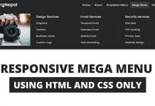 Responsive Mega Menu and Dropdown Menu using only HTML & CSS