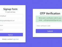 Login & Signup Form with Email Verification using PHP and MySQL