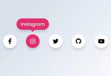 Social Media Buttons with Tooltip on Hover using only HTML & CSS Social Media Buttons with Tooltip on Hover using only HTML & CSS