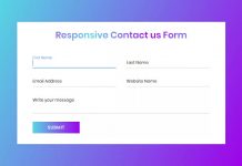 Responsive Contact us Form using HTML & CSS Responsive Contact us Form using HTML & CSS