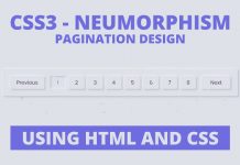 CSS3 – Neumorphism Pagination Design CSS3 - Neumorphism Pagination Design