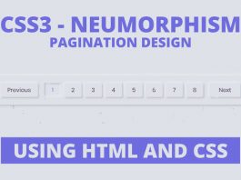 CSS3 - Neumorphism Pagination Design