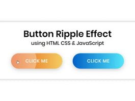 Button Ripple Effect in HTML CSS & JavaScript