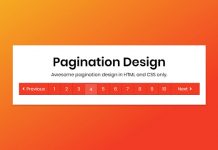 Awesome Pagination Design in HTML & CSS Awesome Pagination Design in HTML & CSS