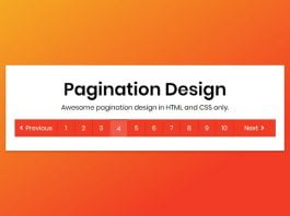 Awesome Pagination Design in HTML & CSS