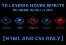 CSS3 – 3D Layered Hover Effect on Social Media Buttons CSS3 - 3D Layered Hover Effect on Social Media Buttons
