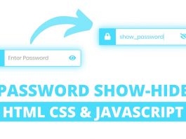 Password Show Hide Button in HTML CSS & JavaScript