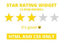 Star Rating Widget using only HTML & CSS Star Rating Widget using only HTML & CSS
