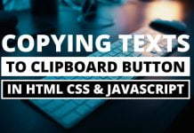 Copy Text to Clipboard Button in HTML CSS & Javascript Copy Text to Clipboard Button in HTML CSS & Javascript