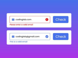 Email Validation in HTML CSS and JavaScript