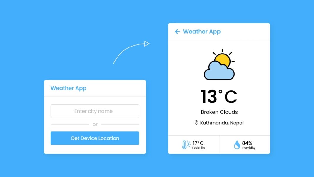 Build A Weather App in HTML CSS & JavaScript