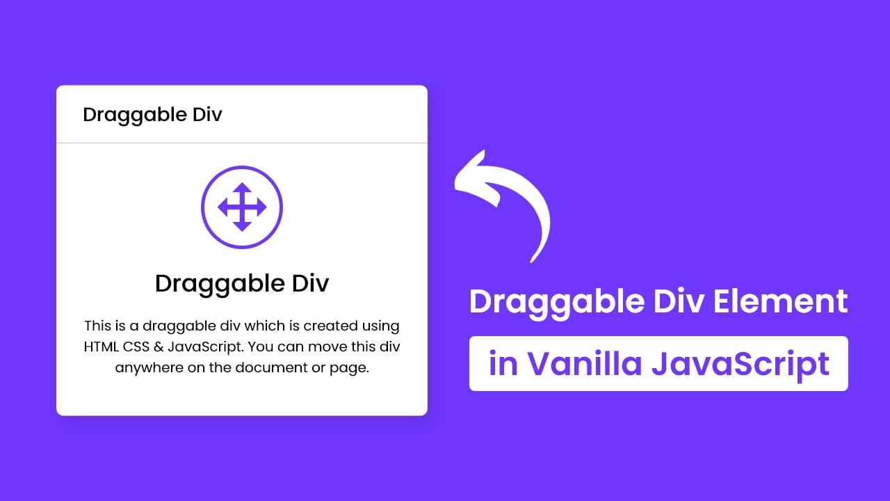 Draggable Div Element in HTML CSS & JavaScript