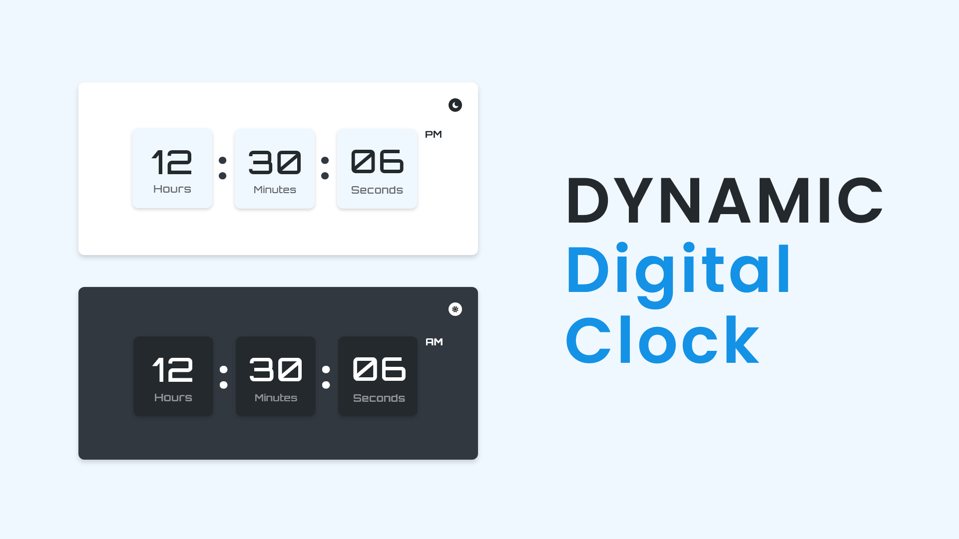 Dynamic Digital Clock in HTML CSS and JavaScript