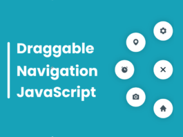 Draggable Circular Navigation Menu in HTML CSS & JavaScript