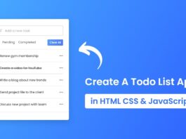 How to Create Todo List App in HTML CSS & JavaScript