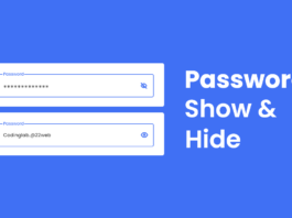 Show & Hide Password in HTML CSS & JavaScript