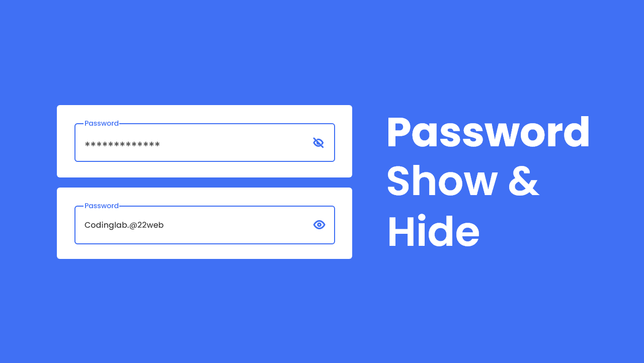 Show & Hide Password in HTML CSS & JavaScript