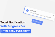 Toast Notification with Progress Bar in HTML CSS & JavaScript Toast Notification with Progress Bar in HTML CSS & JavaScript