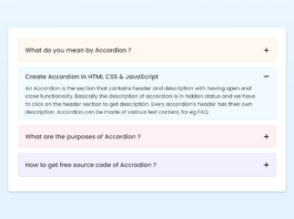 Create Accordion in HTML CSS & JavaScript