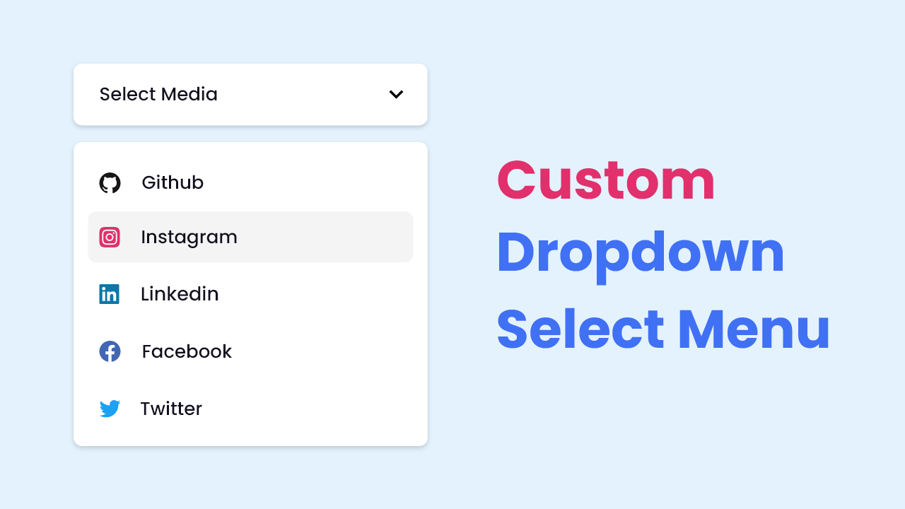 Custom Dropdown Select Menu In Html Css And Javascript 