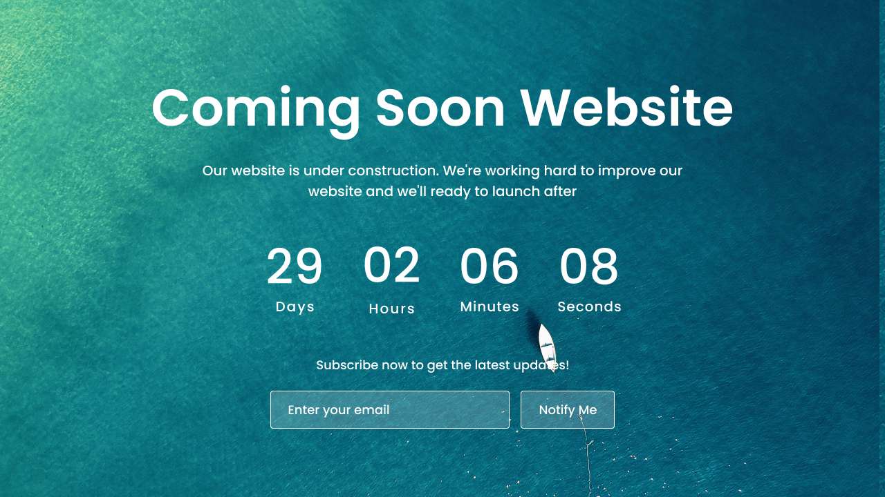 How to Make Coming Soon Website in HTML CSS & JavaScript