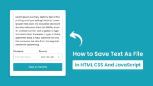 save text file html javascript