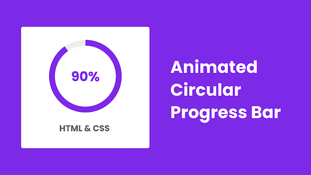 Circular Progress Bar in HTML CSS & JavaScript