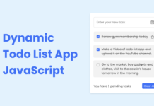 How to Create Todo List App in HTML CSS & JavaScript https://www.codingnepalweb.com/wp-content/uploads/2022/02/Create-A-Todo-List-App-in-HTML-CSS-JavaScript.jpg