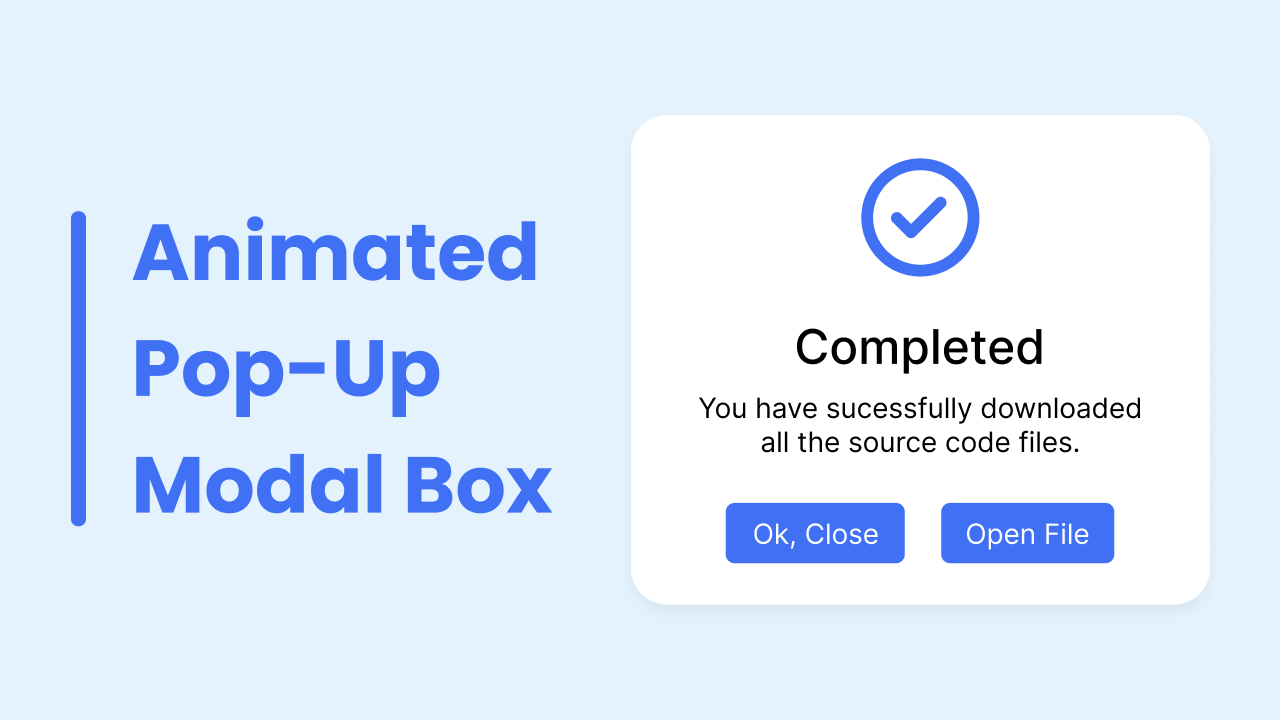 Create Popup Modal Box in HTML CSS & JavaScript