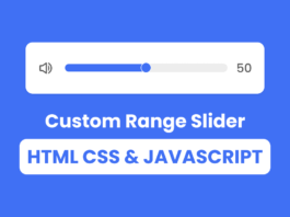 Custom Range Slider in HTML CSS & JavaScript