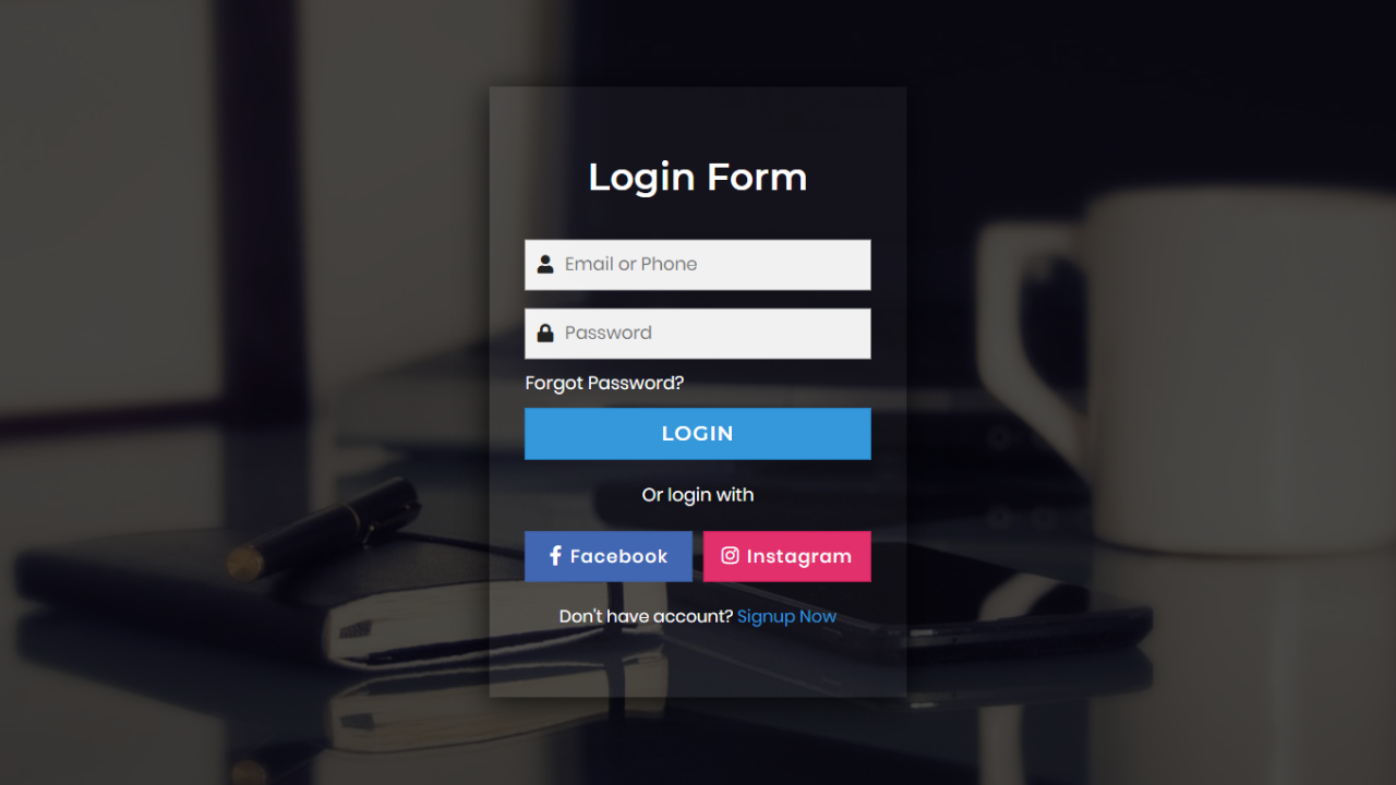 How to Create Facebook Login Page in HTML and CSS