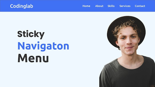 Sticky Navigation Bar in HTML & CSS