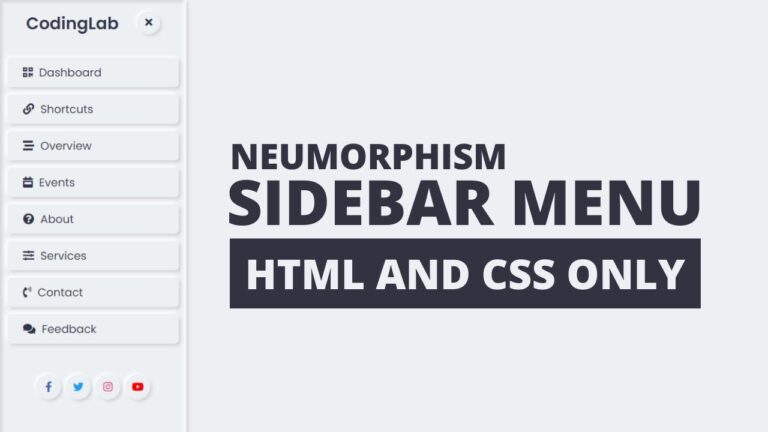 Top 15+ Sidebar Menu Templates in HTML CSS & JavaScript