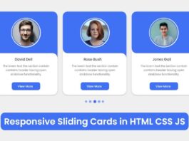 Responsive Card Slider in HTML CSS & JavaScript