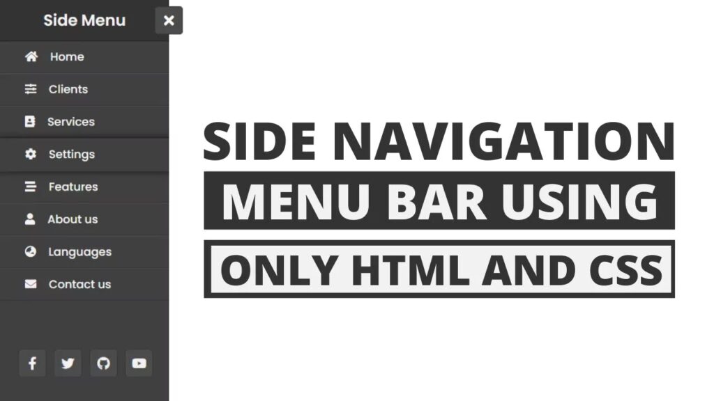 Top 15+ Sidebar Menu Templates in HTML CSS & JavaScript
