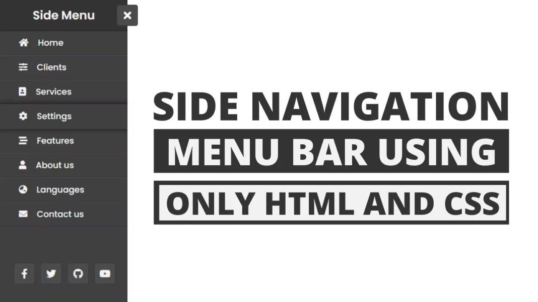Top 15+ Sidebar Menu Templates in HTML CSS & JavaScript