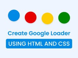 Create Animated Google Loader in HTML & CSS