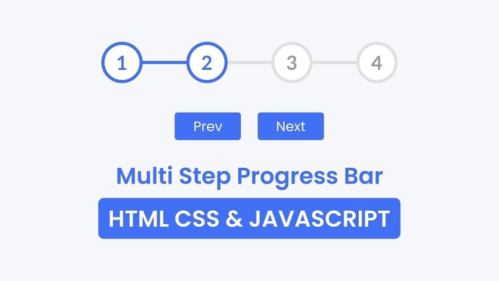 Multi Step Progress Bar in HTML CSS & JavaScript