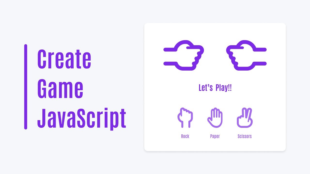 Rock Paper Scissors Game in HTML CSS & JavaScript
