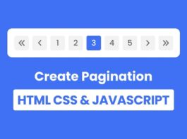 How to create Pagination in HTML CSS & JavaScript
