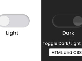 Create Toggle Dark/Light Mode in HTML & CSS